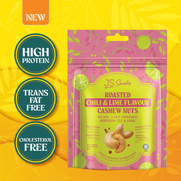 JS Snacks Chili and Lime Flavoured Cashew Nuts 80g (highest price)