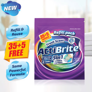 Attibrite Laundry Capsules Fresh Scent Refill 10g x 35