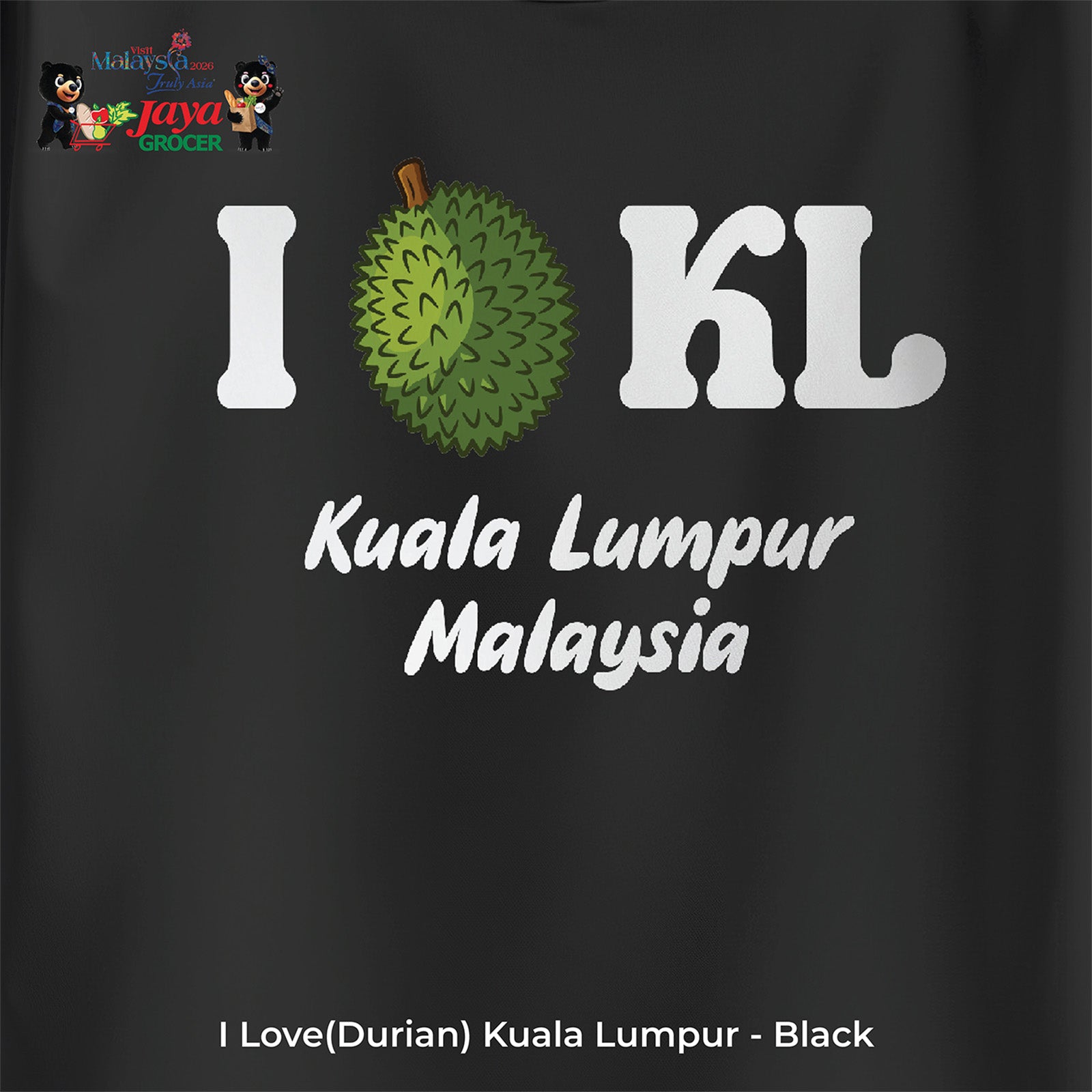 JS Apparel - I Durian KL (Black-XL)