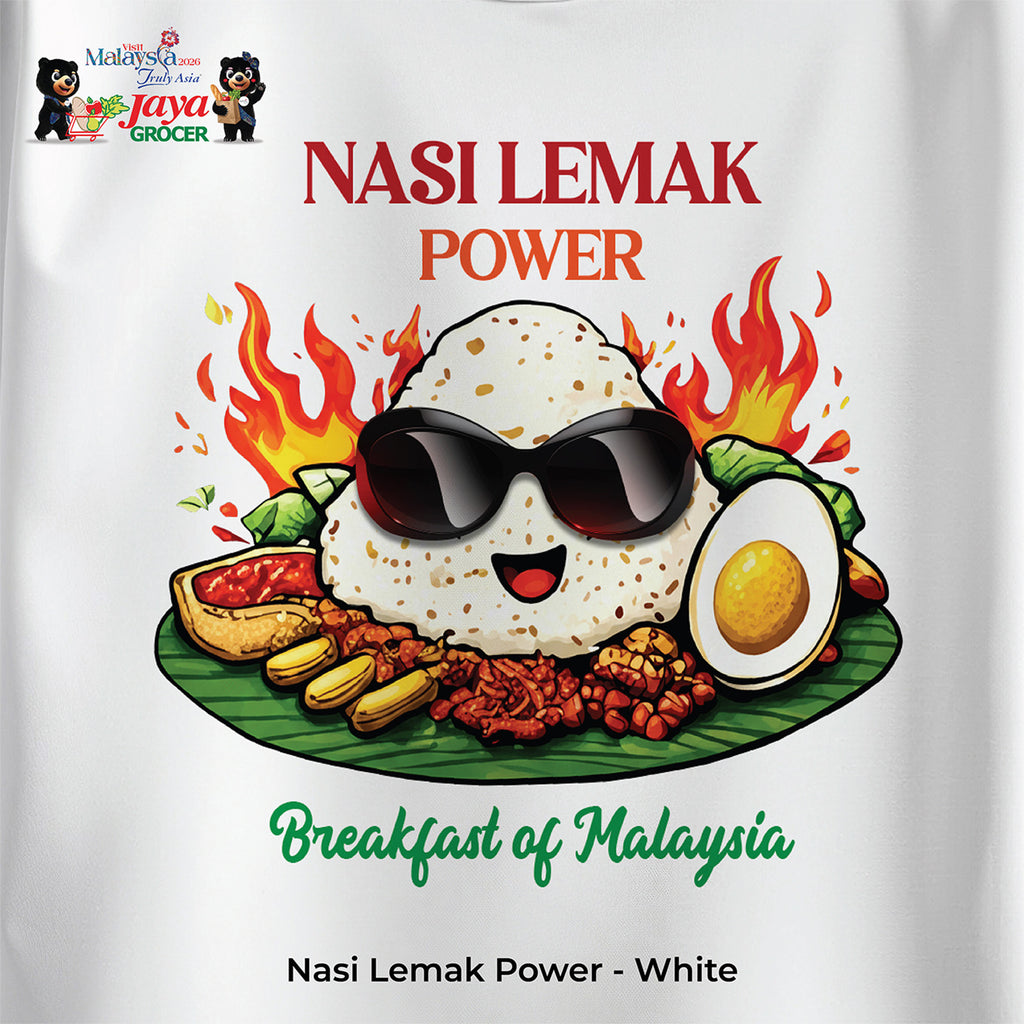 JS Apparel - Nasi Lemak Power (White-L)