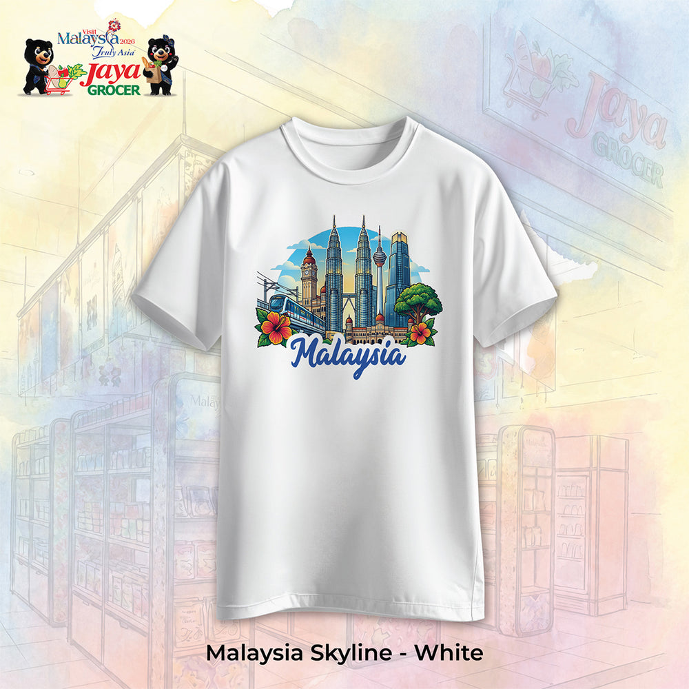 JS Apparel - Malaysia Skyline (White-L)