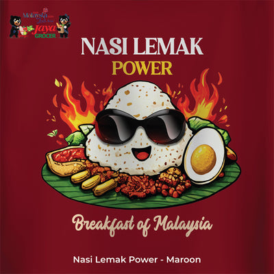 JS Apparel - Nasi Lemak Power (Maroon-M)