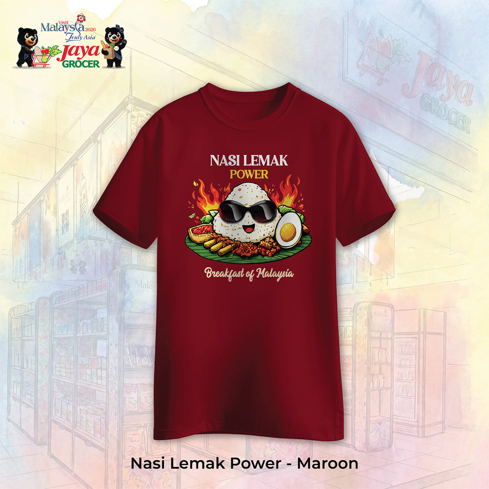 JS Apparel - Nasi Lemak Power (Maroon-L)