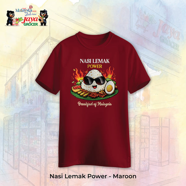JS Apparel - Nasi Lemak Power (Maroon-XL)