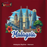 JS Apparel - Malaysia Skyline (Maroon-M)