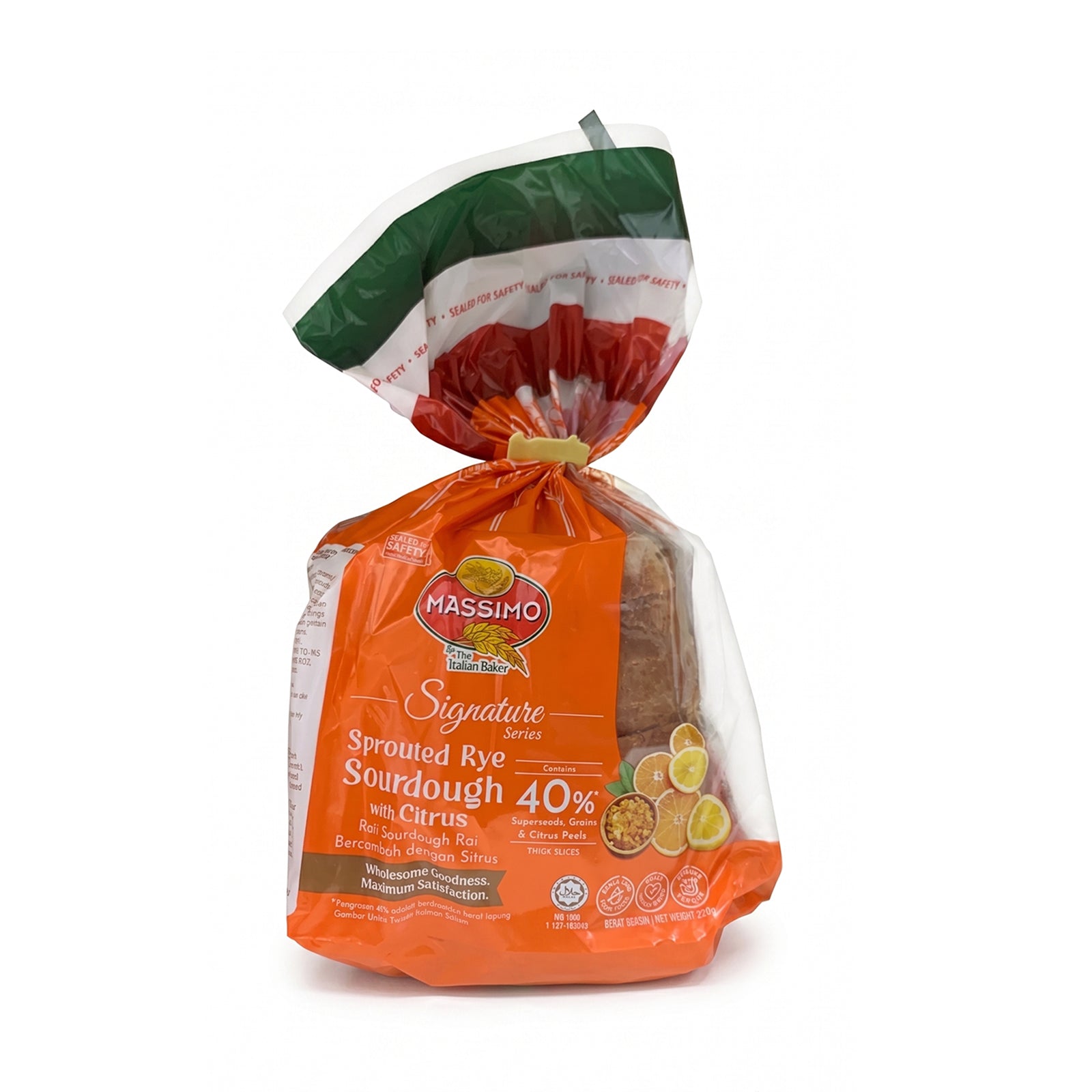Massimo Sprouted Rye Sourdough with Citrus 220g