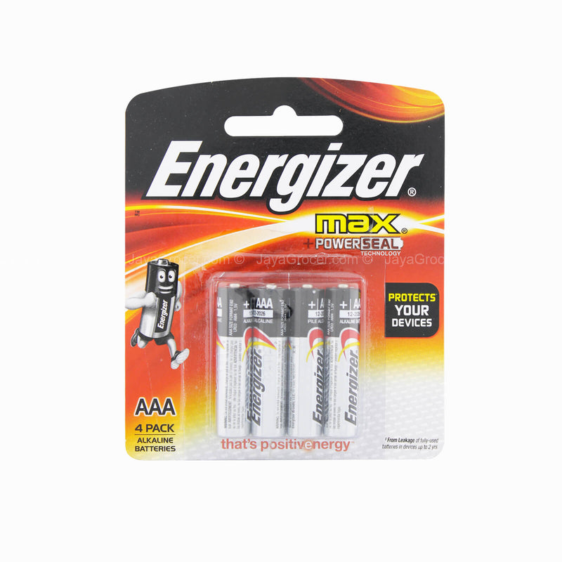 Energizer Max 1.5V AAA Alkaline Battery 4pcs/pack