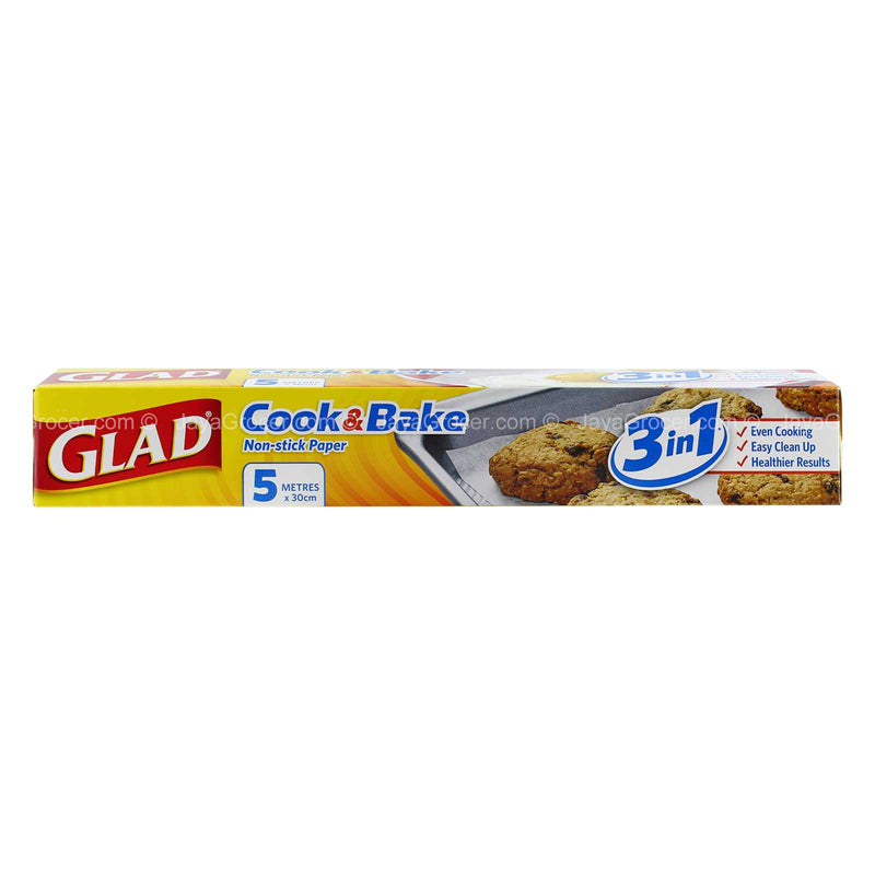 Glad Bake Non-Stick Baking and Cooking Paper 5m x 30cm 1pack