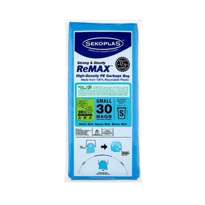 Sekoplas Remax High-Density PE Garbage Bag (Small) 47x54cm 30pcs/pack