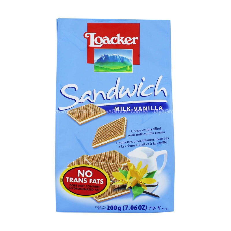 Loacker Quadratini Milk Vanille Biscuit 200g