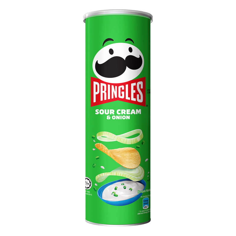 Pringles Sour Cream and Onion Potato Crisps 102g