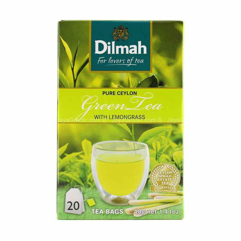Dilmah Pure Ceylon Green Tea with Lemongrass Teabags 2g x 20