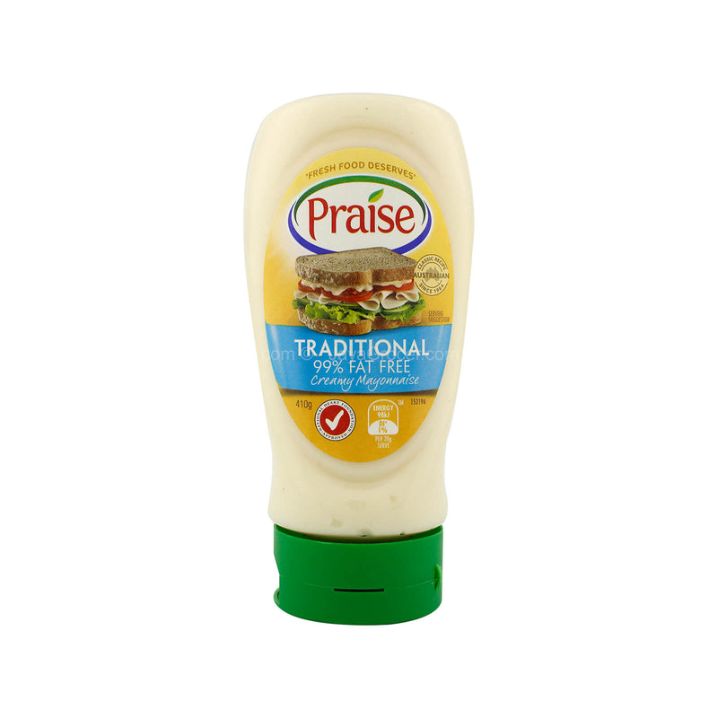 Praise Traditional 99% Fat Free Creamy Mayonnaise 410g