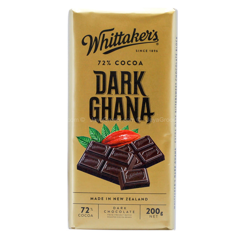 Whittakers Dark Ghana Dark Chocolate Block 200g