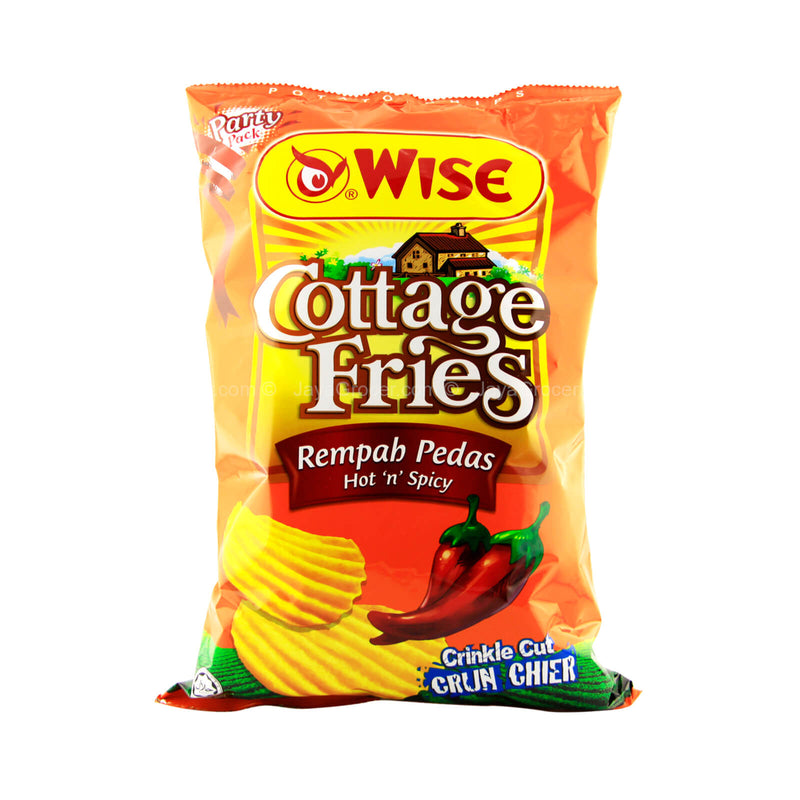 Wise Party Pack Hot And Spicy Crinkle Cut Potato Chips 150g