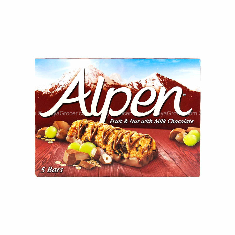 Alpen Fruit & Nut with Milk Chocolate Cereal Bars 145g