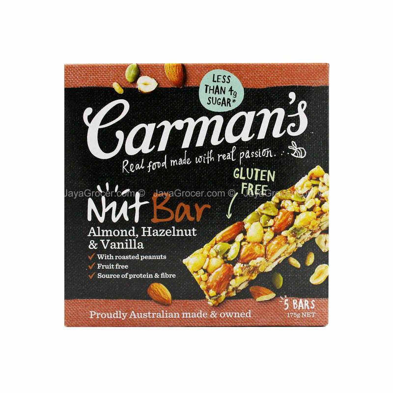 Carman Almond, Hazelnut And Vanilla Nut Bar 175g