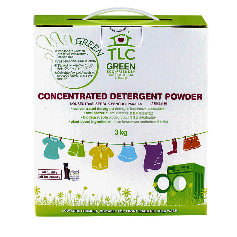 TLC Green Concentrated Laundry Detergent Powder 3kg