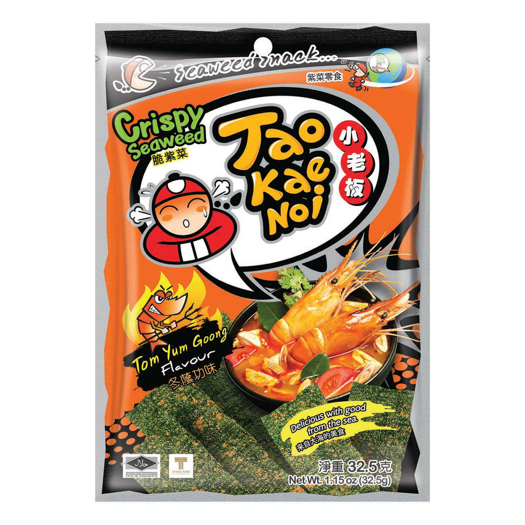 Tao Kae Noi Big Bang Tom Yum Goong Flavour Grilled Seaweed 28g