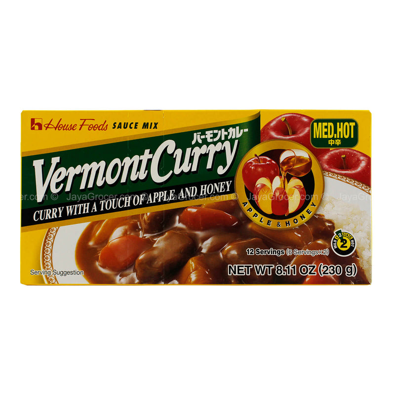 House Foods Vermont Curry Sauce Mix (Medium Hot) 230g