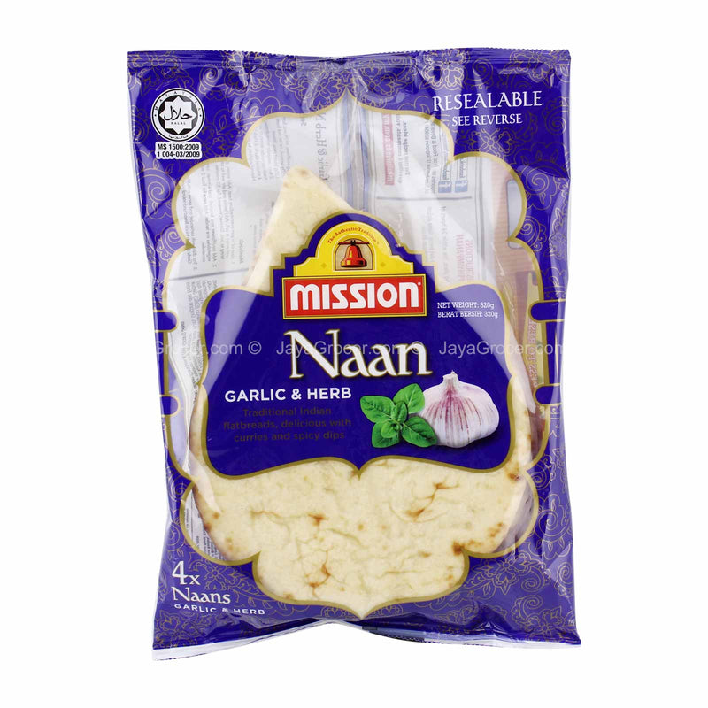 Mission Naan Garlic and Herbs 320g