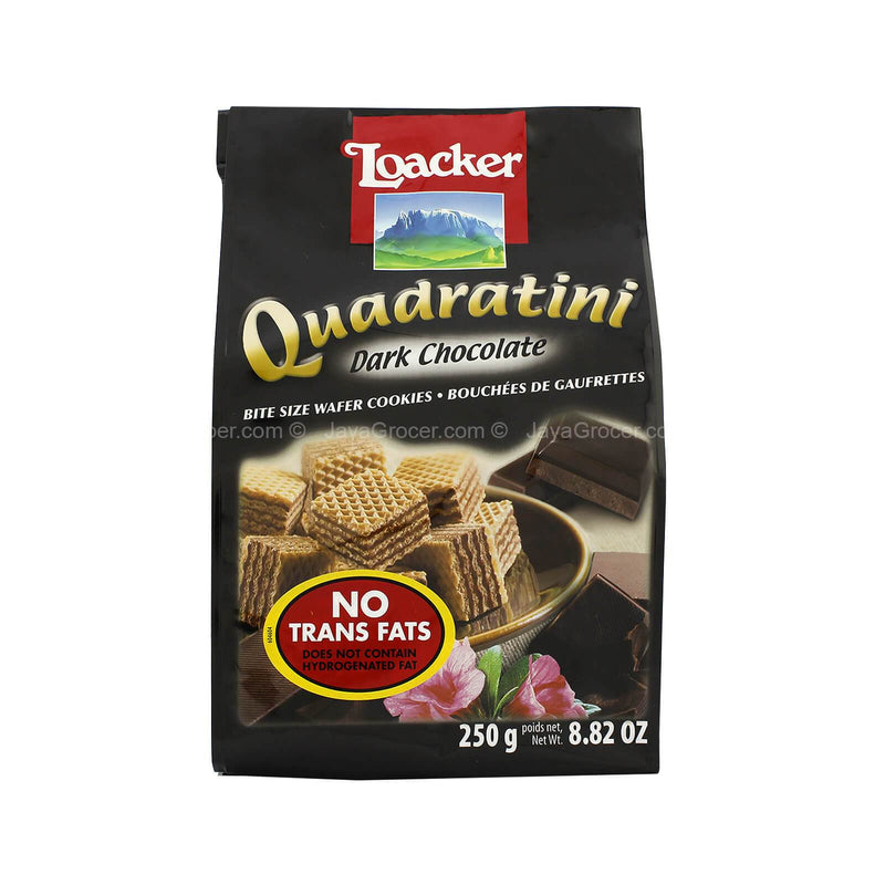 Loacker Quadratini Dark Chocolate Wafer Cookies 250g
