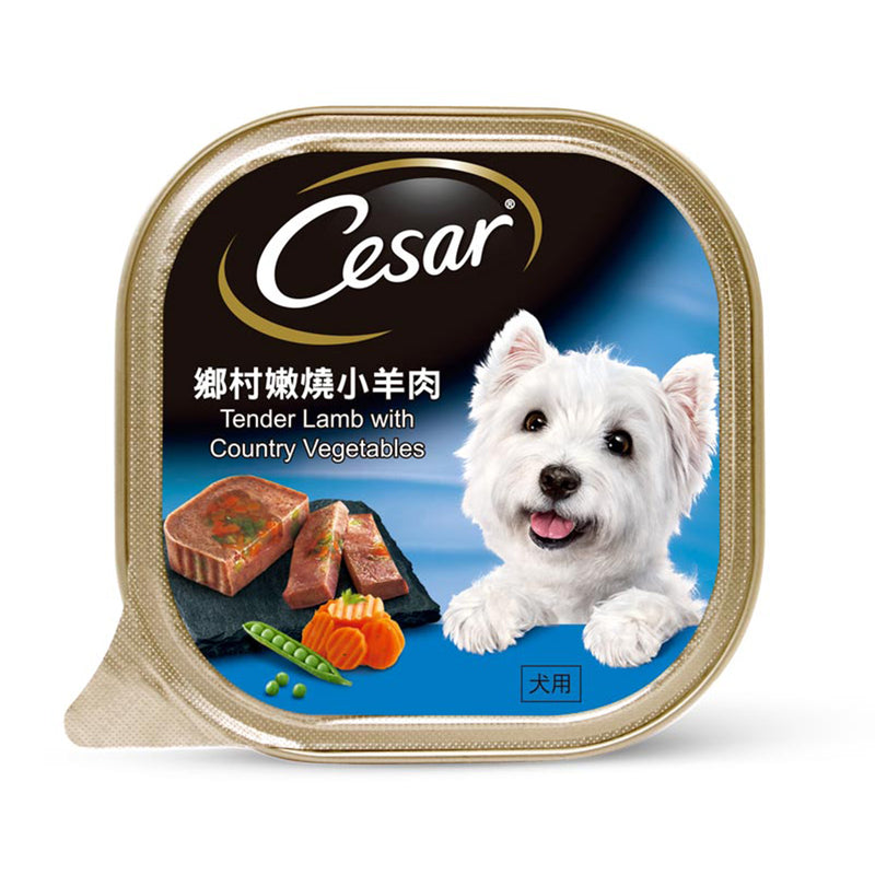 Cesar Tender Lamb with Country Vegetables Dog Food 100g