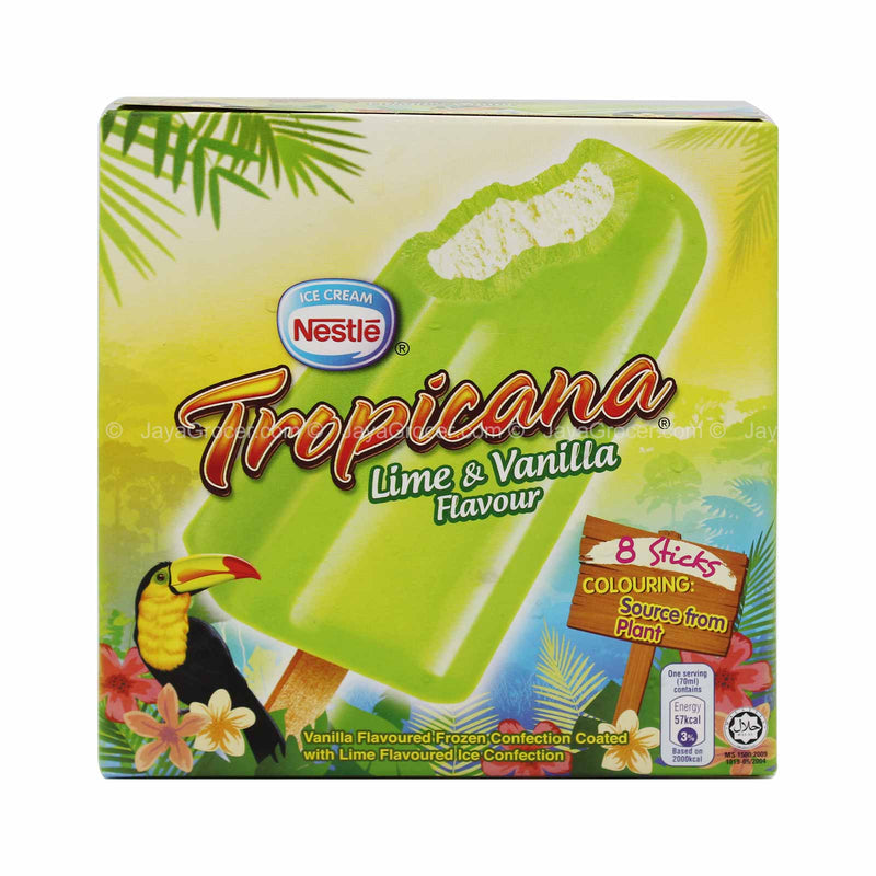 Nestle Tropicana Lime & Vanilla Flavoured Ice Cream 70ml x 8