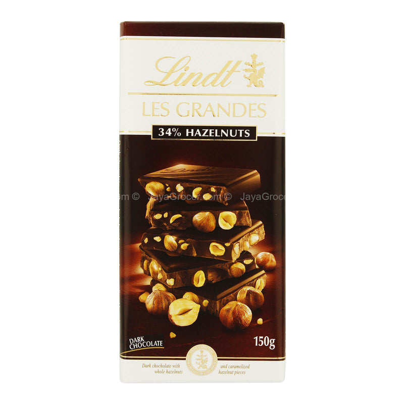 Lindt Les Grandes Hazelnuts Dark Chocolate 150g