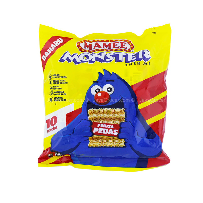 Mamee Monster Hot and Spicy Noodle Snack 25g x 8