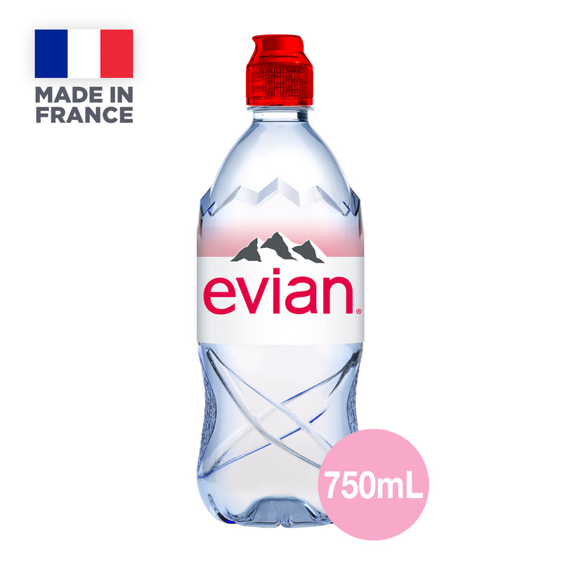 Evian Sport Cap Natural Mineral Water 750ml