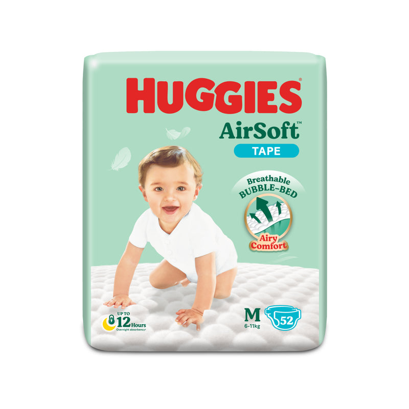 Huggies Airsoft Diapers SJP (Medium) 52pcs/pack