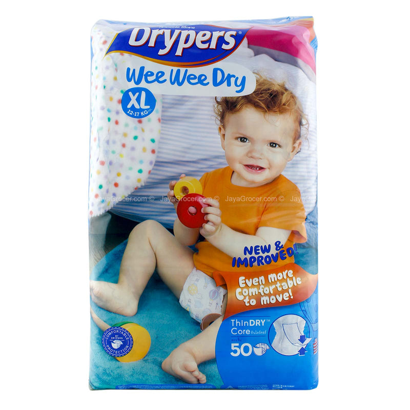 Drypers Wee Wee Dry XL size Mega Pack 50pcs/pack