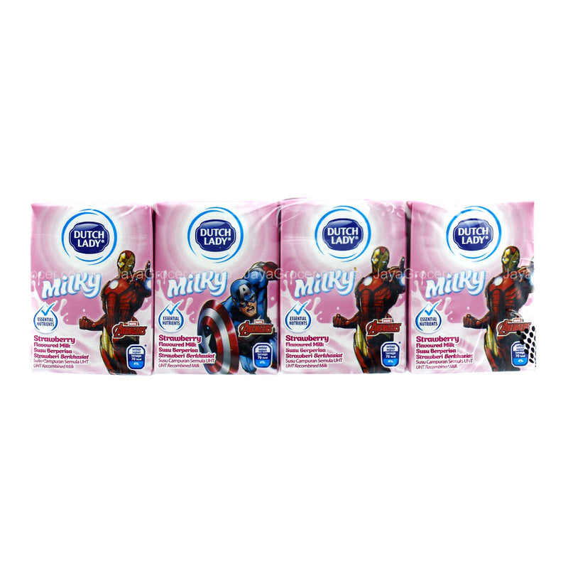 Dutch Lady Milky Marvel Strawberry Flavour Milk 125ml x 4