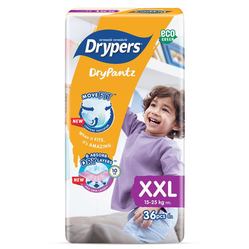 Drypers Drypantz Extra Extra Large Baby Diaper (15-25kg ) 36pcs/pack