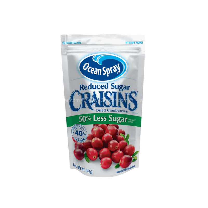 Ocean Spray Reduced Sugar Craisins Dried Cranberries with 50% Less Sugar 142g