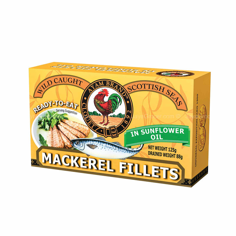 Ayam Brand Mackerel Fillet In Sunflower Oil 125g