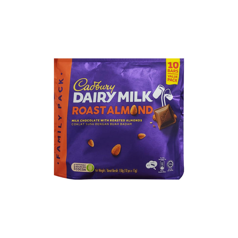 Cadbury Roast Almond Dairy Milk Chocolate Mini Bar 150g