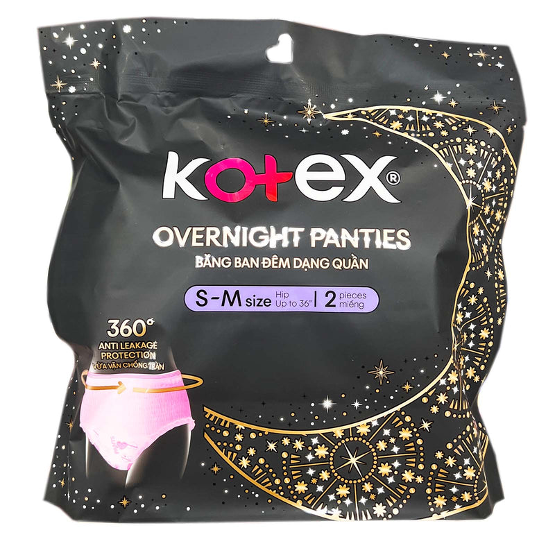 Kotex overnight panties s/m