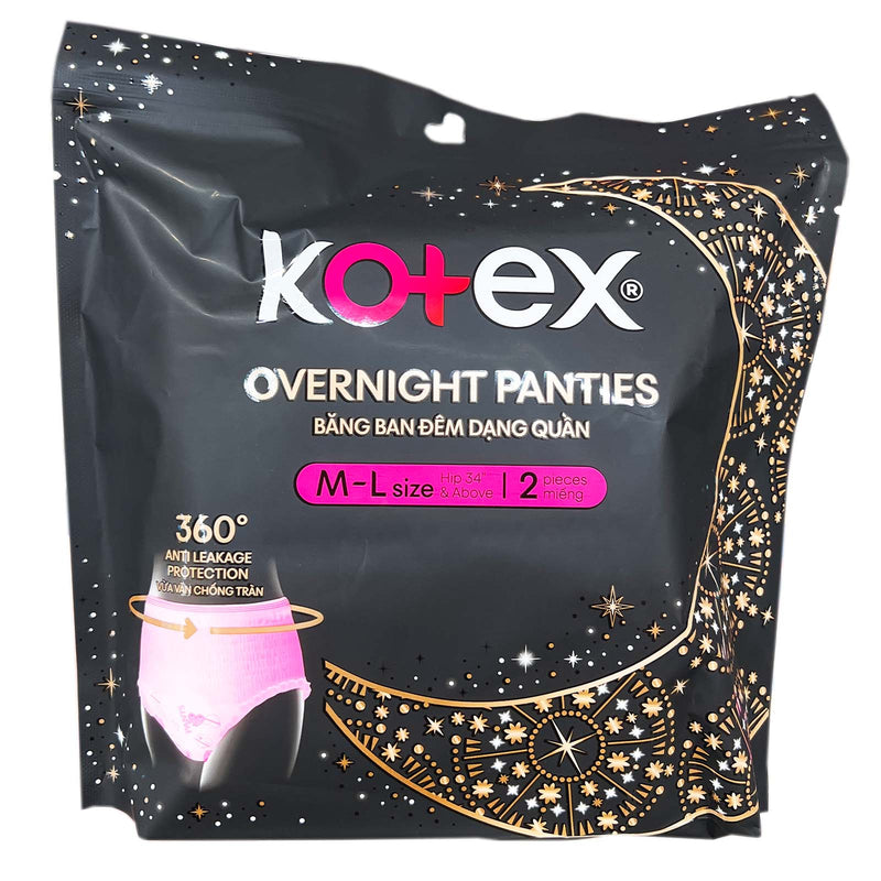Kotex overnight panties m/l