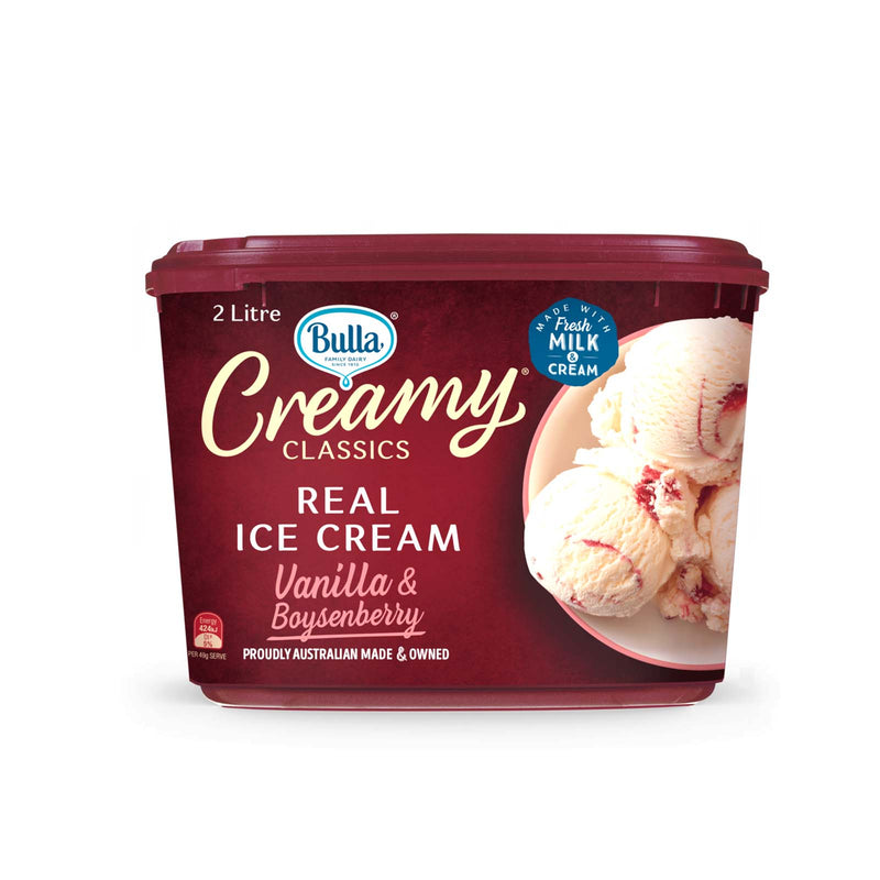 Bulla Creamy Classics Vanilla And Boysenberry Flavor 2L