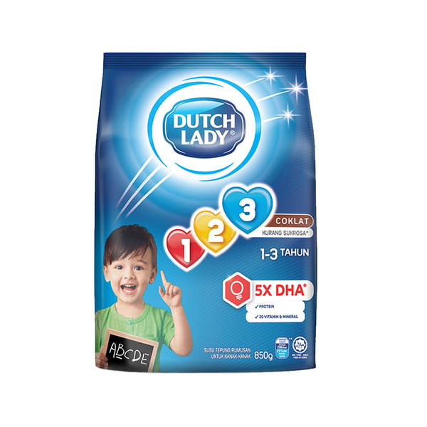 Dutch Lady 123 Chocolate Growing Up Milk 850g