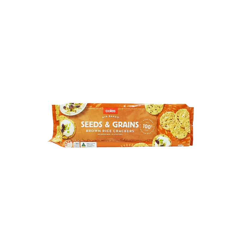 Coles Rice Cracker with Seeds 100g
