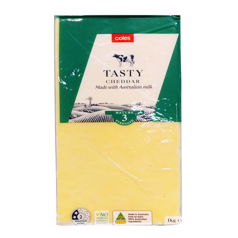 Coles Dairy Cheese Tasty 1kg